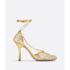 Bottega Veneta Gold Strappy Heels